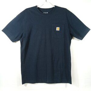 Carhartt Loose Fit Short Sleeve Shirt Men's Medium Navy